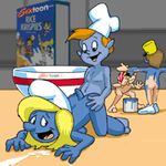  animated crackle crossover mascots pop rice_krispies sextoon smurfette snap the_smurfs 