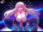  1boy 1girl areolae breasts cowgirl_position fate/grand_order fate_(series) hands_on_another&#039;s_chest hetero highres kama_(fate/grand_order) large_breasts long_hair looking_at_viewer nipples nyantcha pov puffy_nipples pussy sex silver_hair smile spread_legs straddling vaginal very_long_hair 