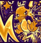 commentary commentary_request crayonchewer creature electricity full_body gen_1_pokemon highres jumping no_humans pokemon pokemon_(creature) raichu signature solo 