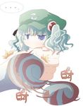  bad_id bad_pixiv_id biting blue_eyes blue_hair chibi doromizu finger_biting hair_bobbles hair_ornament hat jitome kawashiro_nitori kemonomimi_mode minigirl solo squirrel squirrel_tail tail touhou two_side_up 