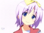  blue_eyes hiiragi_tsukasa lucky_star mai_(t-5) purple_hair ryouou_school_uniform school_uniform serafuku short_hair solo 