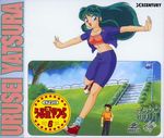  blue_eyes green_hair horns long_hair lum moroboshi_ataru oni smile urusei_yatsura 