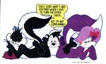  black_nose cat desiree_lee feline female fifi_la_fume fifi_le_fume looking_at_viewer looney_tunes male mammal penelope_pussycat pep&#233;_le_pew pepe_le_pew pink_nose plain_background skunk tiny_toon_adventures tiny_toons warner_brothers 