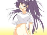  animated animated_gif black_hair blush kanzaki_kaori kaori_kanzaki long_hair navel open_mouth to_aru_majutsu_no_index wink 