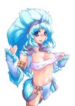  560_(pixiv) :p bad_id bad_pixiv_id blue_hair hairband horn kirin_(armor) monster_hunter solo tongue tongue_out 
