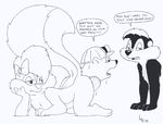  black_and_white desiree_lee female fifi_la_fume fifi_le_fume looney_tunes male mammal monochrome pep&#233;_le_pew pepe_le_pew rodent skunk tiny_toon_adventures tiny_toons unbirthing warner_brothers 