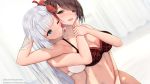  2girls anthropomorphism azur_lane hug kitsune_neko shoukaku_(azur_lane) yuri zuikaku_(azur_lane) 