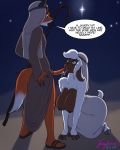  2019 anthro anthro_on_anthro big_breasts bovid breasts brown_body brown_skin canid canine caprine christmas clothed clothing duo english_text fellatio female fox fur genitals hi_res holidays holly_(character) humanoid_genitalia humanoid_penis juicydemon licking male male/female mammal oral orange_body orange_fur penile penis penis_lick sex sheep tagme text tongue tongue_out topless white_body white_fur 