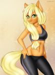  absurd_res anthro applejack_(mlp) clothing equid equine female freckles friendship_is_magic hi_res horse mammal my_little_pony smile solo yutakira92 