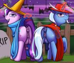  absurd_res anus balls clitoris cutie_mark duo edit equid equine friendship_is_magic galacticham genitals halloween herm hi_res holidays horn horse intersex mammal my_little_pony night penis pony pussy starlight_glimmer_(mlp) trixie_(mlp) unicorn 