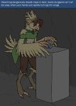  anthro avian beak chocobo claws clothed clothing feathers female fennex final_fantasy hair human_to_feral solo species_transformation square_enix talons transformation video_games wings 