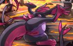  2020 3_toes anus blitzdrachin butt clitoris conditional_dnp feet female genitals half-closed_eyes holding_feet hybrid lava legendary_pok&eacute;mon lugia narrowed_eyes nintendo patreon paws pinup pok&eacute;mon pok&eacute;mon_(species) pose presenting presenting_hindquarters pussy salazzle slightly_chubby solo toes video_games 