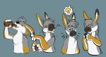  alcohol ambiguous_gender anthro asinus beverage canid canine canis coyote donkey donkey_transformation equid equine feral_transformation male mammal pastelcore simple_background solo species_transformation transformation transformation_sequence 