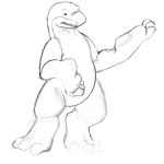  anthro featureless_crotch fish foot_hands hi_res male marine nude shark solo standing zeemf 