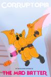  anthro bulging_(disambiguation) canister chiropteran clothing comic_frontpage echoen gas gas_mask hi_res hyper mammal mask rubber rubber_suit ryanrabbit solo 