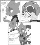  2020 ambiguous_gender ambiguous_prey animal_crossing anthro anthro_pred collar comic dialogue digestion fangs feral feral_prey flick_(animal_crossing) group hi_res macro male male/ambiguous male_pred mammal micro midriff mouse mouth_shot murid murine navel neck_bulge nintendo oral_vore rodent rumbling_stomach scalie sparky_the_chu tongue video_games villager_(animal_crossing) vore 