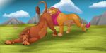  aode asonix deanka duo felid feline female feral hi_res invalid_tag licking lion male male/female mammal nirmala(tlg) pantherine tongue tongue_out 