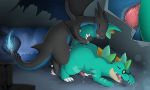  alligator alligatorid anal bodily_fluids charizard crocodilian cum dragon eyewear feral feral_on_feral feraligatr genital_fluids genitals glasses hi_res male male/male mega_charizard mega_charizard_y mega_evolution nintendo penis pok&eacute;mon pok&eacute;mon_(species) precum reptile resachii saliva scalie sex video_games 