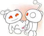  after_orgasm after_sex alien antennae_(anatomy) bodily_fluids cum cum_in_pussy cum_inside duo female genital_fluids genitals humanoid male male/female mascot not_furry orgasm penis pink_pussy pussy pussy_juice red_eyes reddit redditor34 short_ears snoo tapering_penis white_body 
