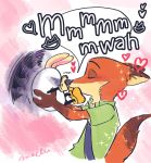  &lt;3 2019 anthro blush canid canine clothed clothing dipstick_tail disney eyes_closed fox fur hi_res inner_ear_fluff mammal mochigolo618 multicolored_tail necktie nick_wilde orange_body orange_fur red_fox shirt simple_background topwear tuft zootopia 