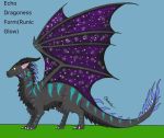  bioluminescence dragon echo echoesfate echorosekoriran female feral glowing heterochromatic koriran markings rose_(disambiguation) solo 