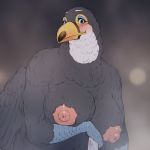  abstract_background anthro avian beak bird black_body black_feathers blush breasts bubonikku eyelashes eyeshadow feathers female hi_res holding_breast looking_at_viewer makeup mature_female nipples nude puffy_nipples scales slightly_chubby smile solo toucan white_body white_feathers wings 