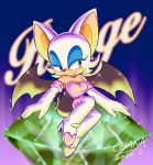  2020 anthro boots breasts chana chiropteran cleavage clothed clothing eyeshadow female footwear fur hi_res makeup mammal membrane_(anatomy) membranous_wings rouge_the_bat signature sitting smile solo sonic_the_hedgehog_(series) video_games wings 