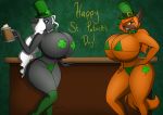  2020 absurd_res alcohol anthro bar beer beverage big_breasts bikini black_body blue_eyes bovid breasts brown_body brown_eyes brown_fur canid canine canis caprine cleavage clothed clothing clover counter cup digital_media_(artwork) domestic_dog domestic_sheep duo english_text female female/female four_leaf_clover fur german_shepherd hair hat headgear headwear herding_dog hi_res holidays huge_breasts hyper hyper_breasts irish karla_nelson_(lildredre) legwear looking_at_viewer mammal navel nipple_outline nipples orange_hair pasties pastoral_dog sheep simple_background skimpy smile st._patrick&#039;s_day stockings swimwear teeth text thick_thighs thong tracy_mcallister_(lildredre) underwear white_hair wide_hips xwingedvixenx 