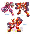  android armor boots capcom clothing dual_wielding facial_markings female fighting_fefnir footwear green_eyes group gun head_markings headgear helmet hi_res holding_object holding_weapon horn humanoid machine male markings mega_man_(series) mega_man_zero mega_man_zx official_art orange_body pauldron ranged_weapon red_body red_eyes reploid robot text video_games weapon 