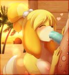  &lt;3 animal_crossing anthro balls beach blush bodily_fluids breasts canid canine canis cum cum_in_mouth cum_inside domestic_dog duo erection eyes_closed fellatio female female_focus fur genital_fluids genitals gforce hair isabelle_(animal_crossing) male male/female mammal nintendo nipples nude open_mouth oral outside penile penis saliva seaside sex shih_tzu solo_focus toy_dog video_games yellow_body yellow_fur 