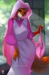  2020 5_fingers anthro aomori canid canine clothed clothing digital_media_(artwork) disney female fingers fox fully_clothed headdress looking_at_viewer maid_marian mammal robin_hood_(disney) smile solo 