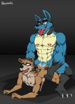  abs ahegao anthro biceps bodily_fluids cartoon_network cum cum_in_ass cum_inside cumshot ejaculation genital_fluids genitals hi_res humanoid_genitalia humanoid_penis looking_pleasured lucario male male/male mammal markdeth muscular muscular_male nazuranoke nintendo nipples pecs penetration penis pok&eacute;mon pok&eacute;mon_(species) procyonid raccoon regular_show rigby_(regular_show) video_games watermark 