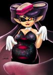  2020 arrowdark beauty_mark belly big_belly breasts callie_(splatoon) cephalopod clothed clothing female gloves handwear hi_res humanoid_pointy_ears inkling looking_at_viewer marine mollusk nintendo one_eye_closed open_mouth pregnant smile solo splatoon teeth video_games wink 