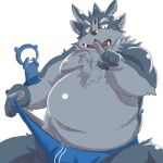  2020 anthro belly bulge clothing hi_res hottophoto humanoid_hands kemono male moobs nipples overweight overweight_male simple_background tokyo_afterschool_summoners tsathoggua underwear video_games white_background 