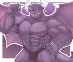  2019 5_fingers abs anthro biceps big_muscles bulge claws clothed clothing dragaux dragon fingers flexing grey_eyes grin hand_on_hip hi_res horn humanoid_hands looking_at_viewer male morganramune muscular muscular_male nintendo pecs purple_body purple_scales quads ring_fit_adventure scales simple_background smile solo sparkles standing topless triceps underwear underwear_only video_games white_claws white_horn 