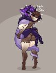  anthro anthro_on_anthro balls big_breasts breast_squish breasts callie_(wrinklynewt) canid canine canis domestic_dog dragon female genitals gynomorph gynomorph/female hi_res intersex intersex/female limebreaker mammal sex squish standing standing_sex tail_coil 