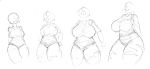  absurd_res anthro belly big_belly big_breasts breast_expansion breasts clothed clothes_rip clothing female growth hi_res sketch sodongs solo surprise thick_thighs wardrobe_malfunction 