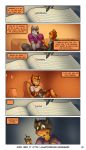  anthro canid canine canis comic dialogue domestic_cat duo felid feline felis hi_res james_howard male mammal wolf 