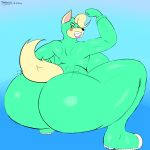  absurd_res alpha_(vimhomeless) anthro big_breasts big_butt breasts butt butt_focus canid canine canis domestic_dog female hi_res huge_butt hyper hyper_butt lipstick luchador makeup mammal muscular smashmael solo wrestler 