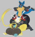  all_fours anthro ass_up big_breasts big_butt bodily_fluids breasts butt cum cum_inside drooling duo ejaculation female female_penetrated genital_fluids girly happy happy_sex hi_res huge_breasts huge_butt hyper hyper_breasts laying_on_breasts legendary_pok&eacute;mon lucario male male/female male_penetrating male_penetrating_female nintendo penetration pok&eacute;mon pok&eacute;mon_(species) saliva sex thick_thighs tingtongten video_games wide_hips zeraora 
