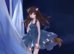  2018 animal_humanoid breasts brown_eyes brown_hair canid canid_humanoid canine canine_humanoid clothing curtains dress female hair hi_res humanoid mammal mammal_humanoid raining sad solo window wolf_children wolf_humanoid yuki_(wolf_children) yuki_chan0321 