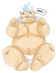  2018 anthro belly brown_body brown_fur bulge clothing fur gouryou hottophoto humanoid_hands japanese_text male mammal moobs navel overweight overweight_male simple_background solo suid suina sus_(pig) text tokyo_afterschool_summoners underwear video_games white_background wild_boar 