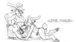  age_difference anthro anthro_on_anthro antlers armchair balls bodily_fluids bottomless butt cervid chair clothed clothing cum cum_drip dripping duo english_text erection eye_contact eyewear furfragged furniture genital_fluids genitals glans glasses horn humanoid_genitalia humanoid_penis licking looking_at_another male male/male mammal older_male open_mouth open_smile oral penile penis penis_lick sex shadow shirt simple_background sino sitting smile tank_top text tongue tongue_out topwear unnamed_old_deer_(furfragged) white_background younger_male 