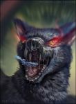  2020 ambiguous_gender ambiguous_pred ambiguous_prey beak capcom chase dragon feral flying_wyvern front_view hida imminent_vore macro micro monster_hunter nargacuga open_mouth oral_vore red-izak red_eyes scalie teeth tongue video_games vore western_dragon 