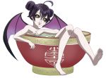  absurd_res alpha_channel bathing black_eyes bodily_fluids bowl chiropteran corona-chan covering covering_breasts female glee-chan hair hair_buns hi_res humanoid mammal membrane_(anatomy) membranous_wings nude purple_hair simple_background snot solo soup transparent_background winged_humanoid wings yellow_eyes 