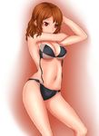  bikini brown_hair cissnei crisis_core_final_fantasy_vii final_fantasy final_fantasy_vii red_eyes rokuichi solo swimsuit undressing untied untied_bikini 