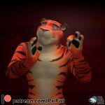  3d_(artwork) anthro digital_media_(artwork) felid just_right male mammal meme pantherine patreon pxlfur tiger 