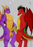  absurd_res activision american_dragon:_jake_long anthro balls big_penis biped bodily_fluids claws comparing comparing_penis cum cum_on_chest cum_on_face cum_on_penis cumshot digitigrade disney dragon duo ejaculation erection foreskin genital_fluids genitals glans hand_on_hip hi_res horn humanoid_genitalia humanoid_penis jake_long male male/male masturbation membrane_(anatomy) membranous_wings nude orgasm penile penile_masturbation penis penis_size_difference pink_glans purple_body purple_eyes purple_scales raccoon_douglas_(artist) scales scalie simple_background smile spyro spyro_the_dragon standing video_games western_dragon wings yellow_balls yellow_body yellow_penis yellow_scales 