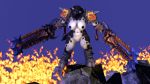  absurd_res anthro bbdworks blizzard_entertainment bovid bovine breasts cattle female fire hi_res horn mammal melee_weapon solo sword tauren video_games warcraft weapon 