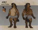  2020 4_toes 5_fingers anthro digital_media_(artwork) fingers hyaenid hybrid male mammal sabretoothed_ermine solo spotted_hyena standing toes 